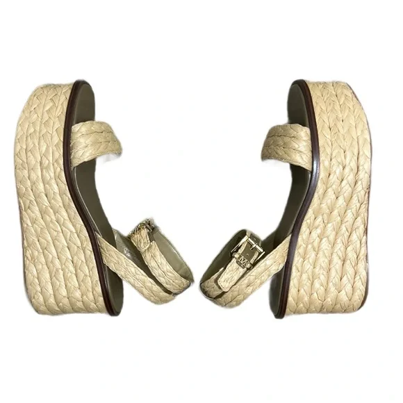 Michael Michael Kors Sandra Straw Platform Sandals - Picture 2 of 13